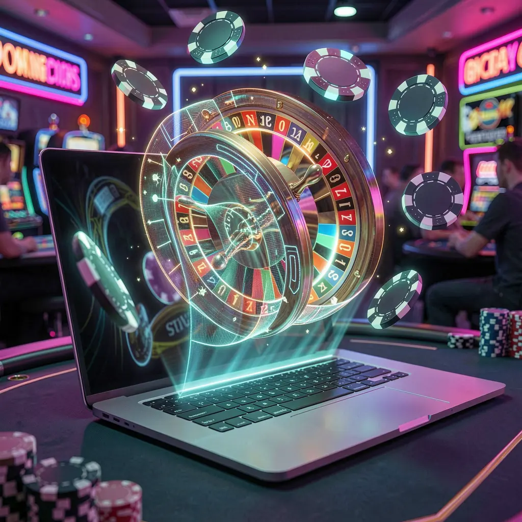 TAYAGM – Enjoy immersive online roulette gameplay anytime in the Philippines Futuristic online roulette scene with glowing casino chips and a digital wheel showcasing the immersive TAYAGM online casino experience for players in the Philippines